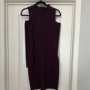 Bar III Red Bodycon Cocktail Dress Mock Neck